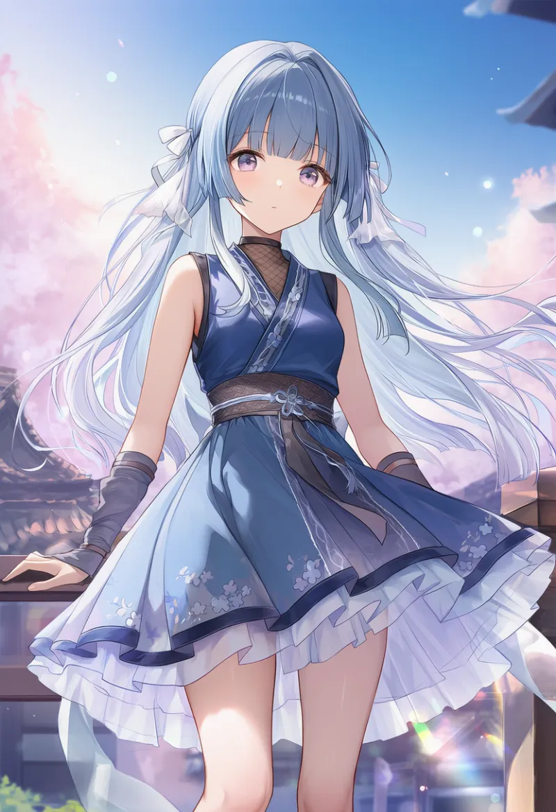 ドレスの忍者の服のAIイラストとプロンプト紹介