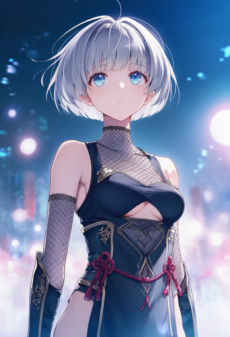 下乳が見える忍者服のAIイラストとプロンプト紹介