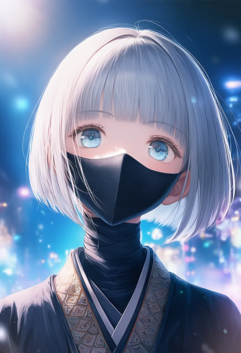 忍者マスクのAIイラストとプロンプト紹介