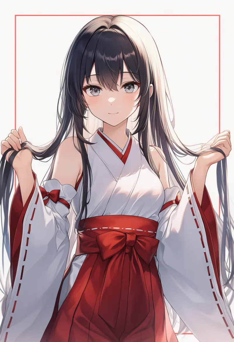 アレンジ巫女服のプロンプトとAIイラスト