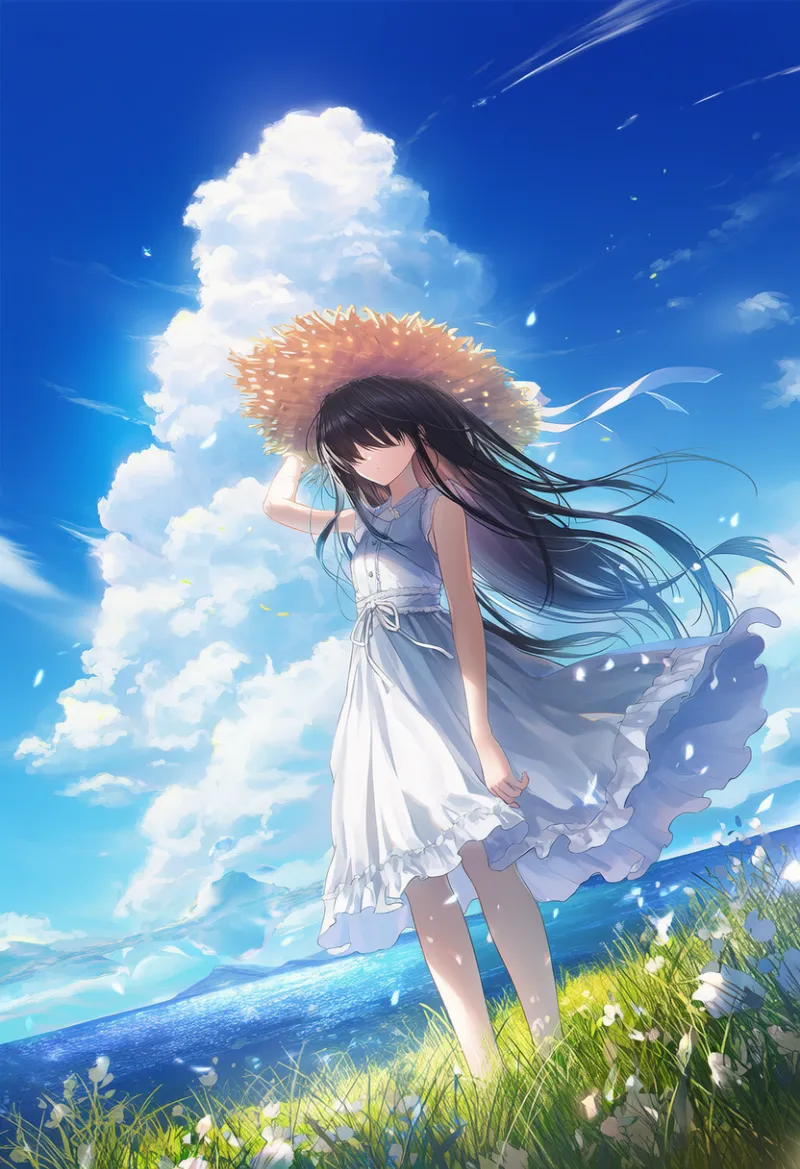 目が隠れている描写を再現したAIイラスト｜プロンプト紹介