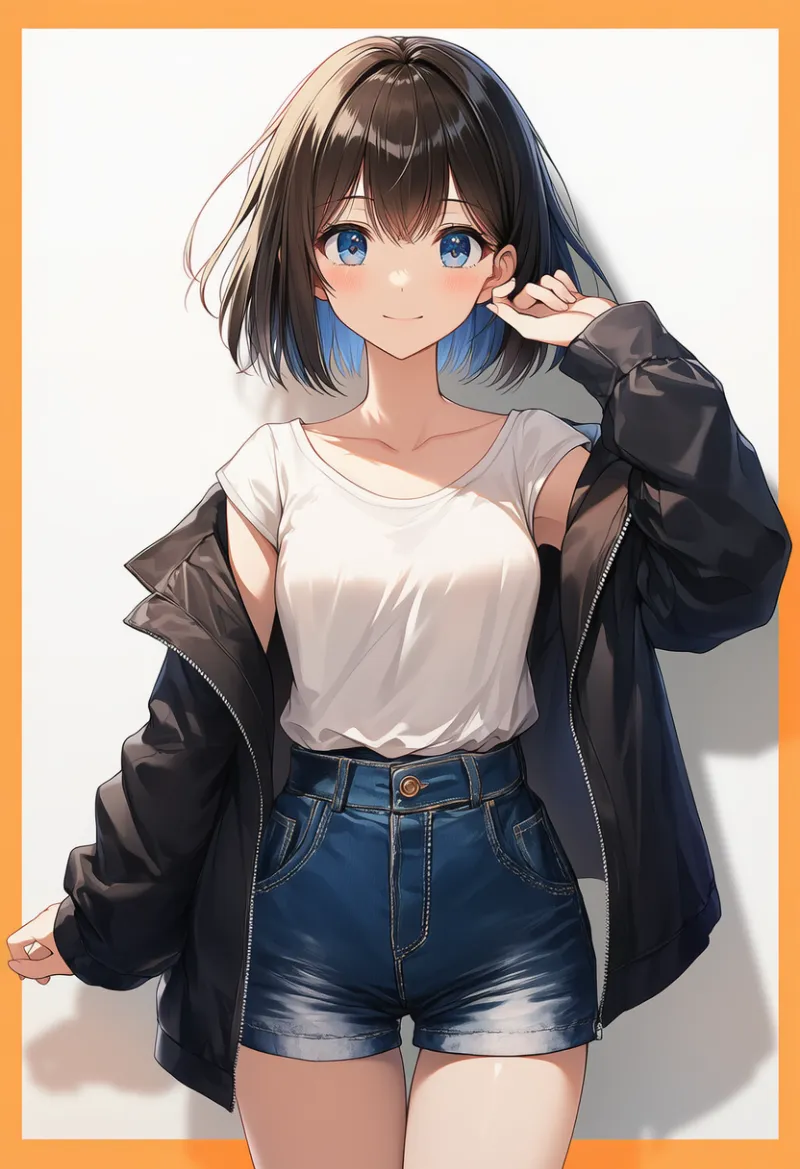 肩出しジャケットのAIイラストとプロンプト紹介