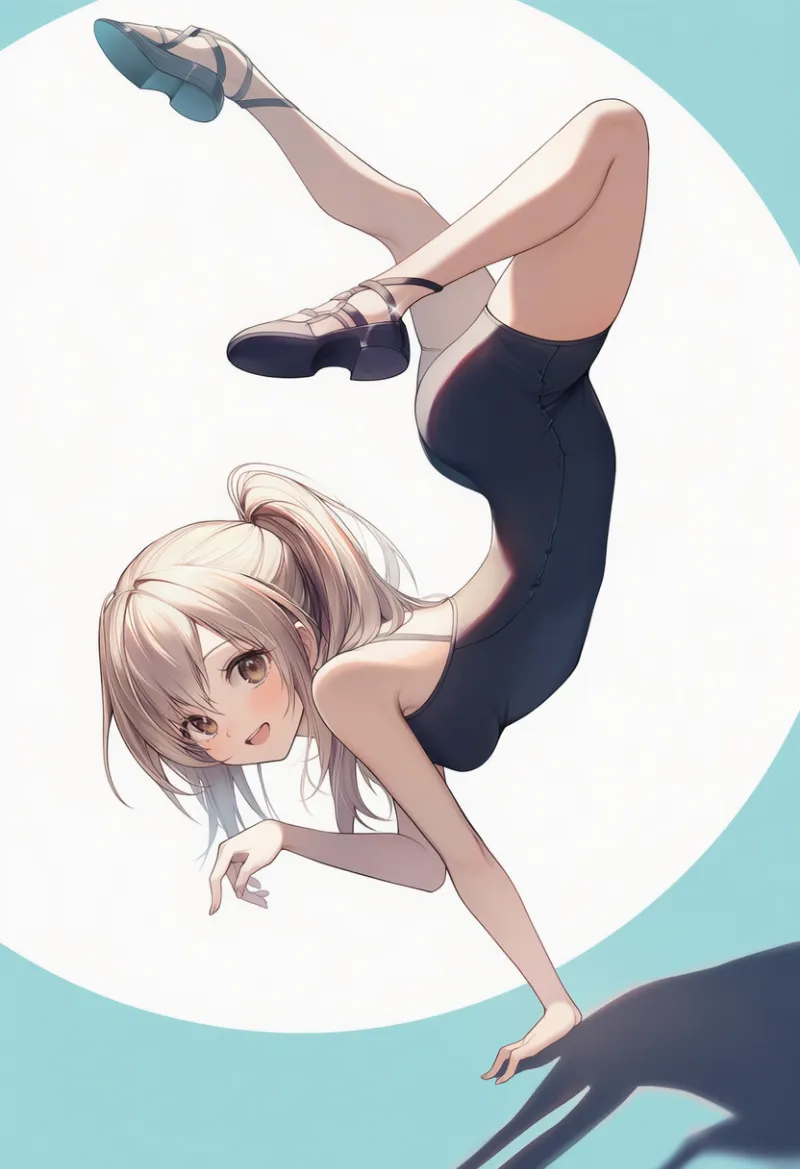 片手で倒立(ダンスポーズ)のAIイラストとプロンプト紹介