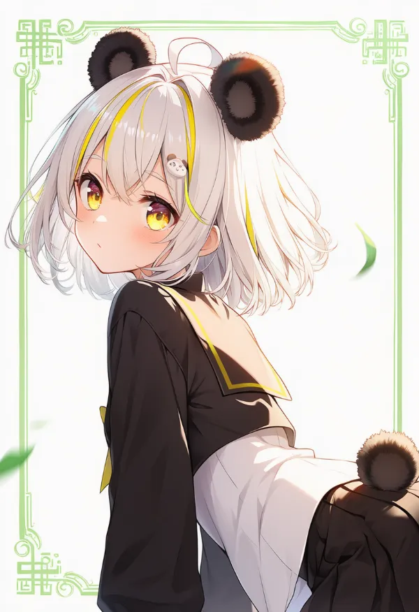 パンダの擬人化のAIイラスト|プロンプト紹介