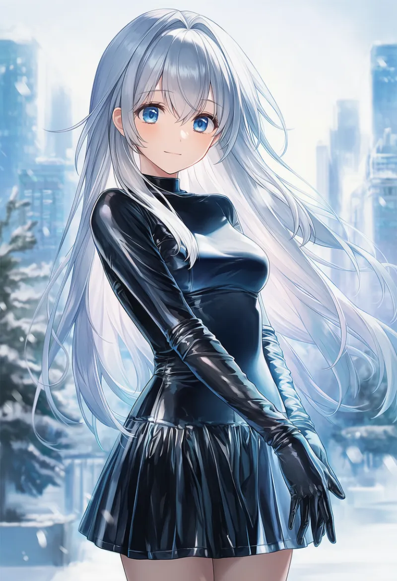 PVC素材のプロンプト:pvc clothes|AIイラスト