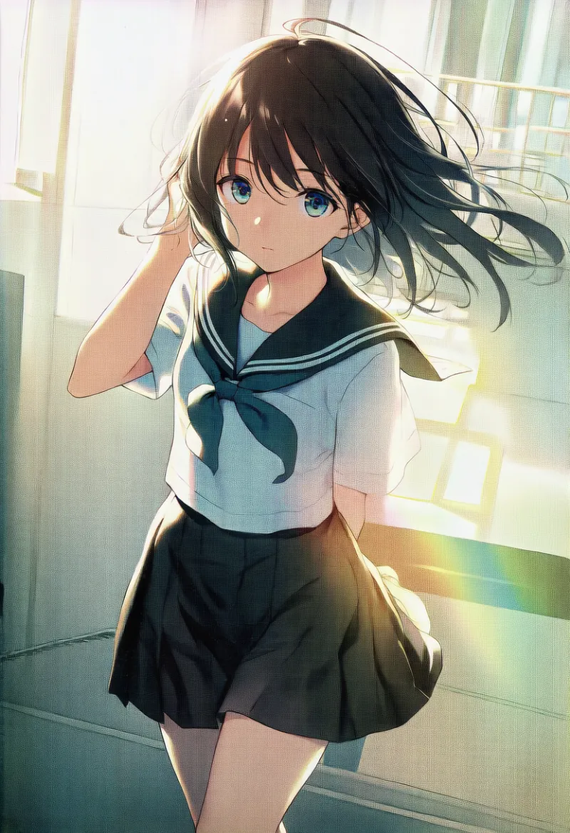 スキャン線を再現したAIイラスト｜プロンプト紹介