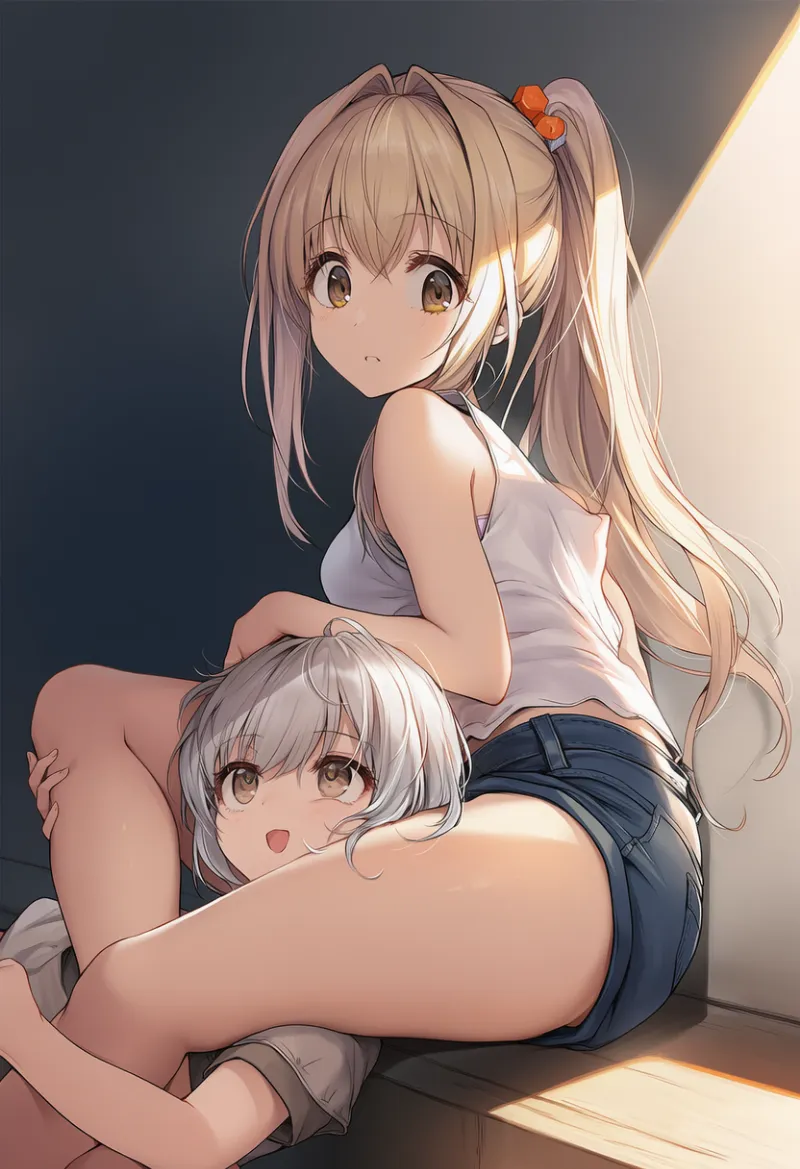 脚で挟み込む密着プロンプト（scissorhold）とAIイラスト