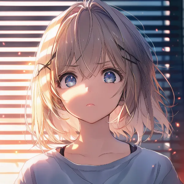 睨みつけるようなしかめっ面の表情プロンプト(scowl)|AIイラスト