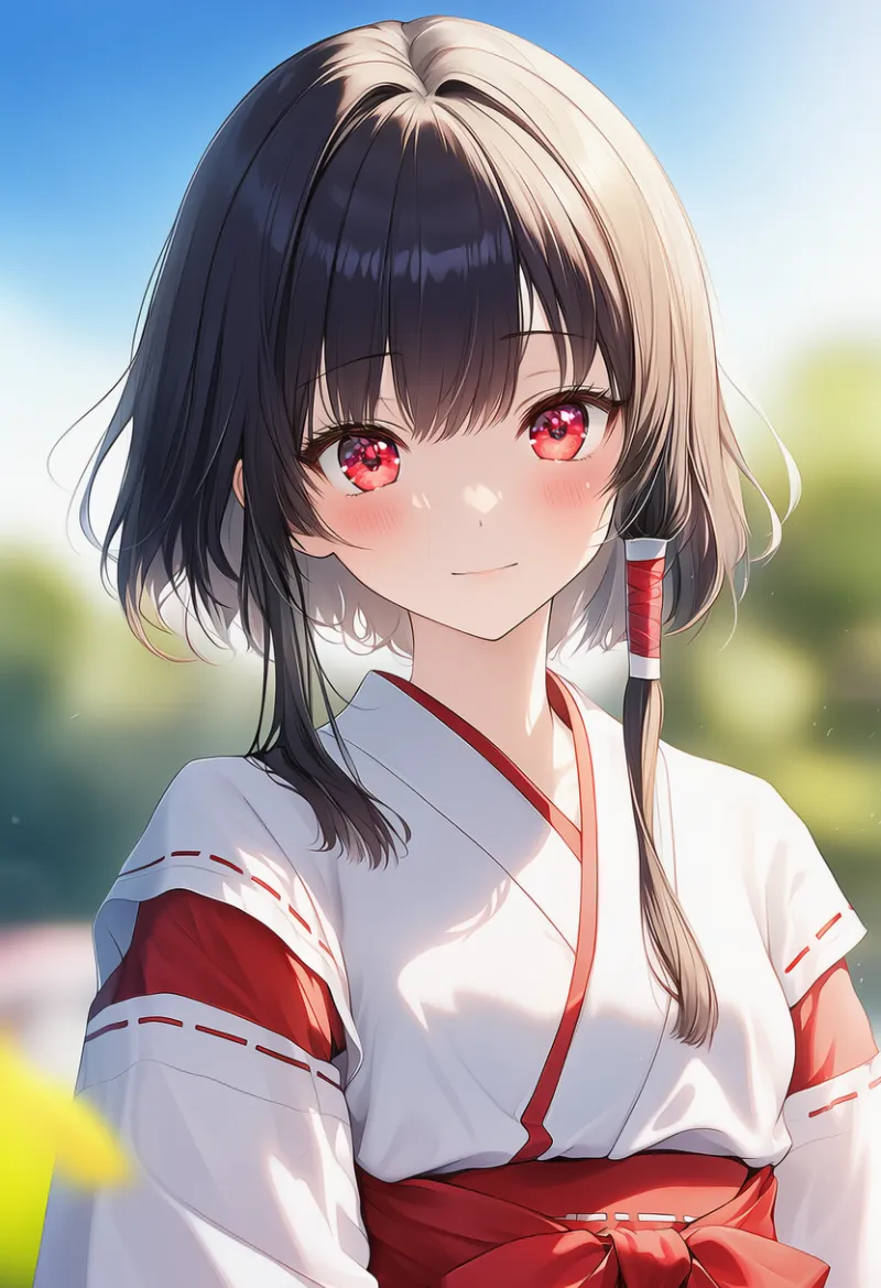 片側に髪筒（髪型）のAIイラスト｜プロンプト紹介