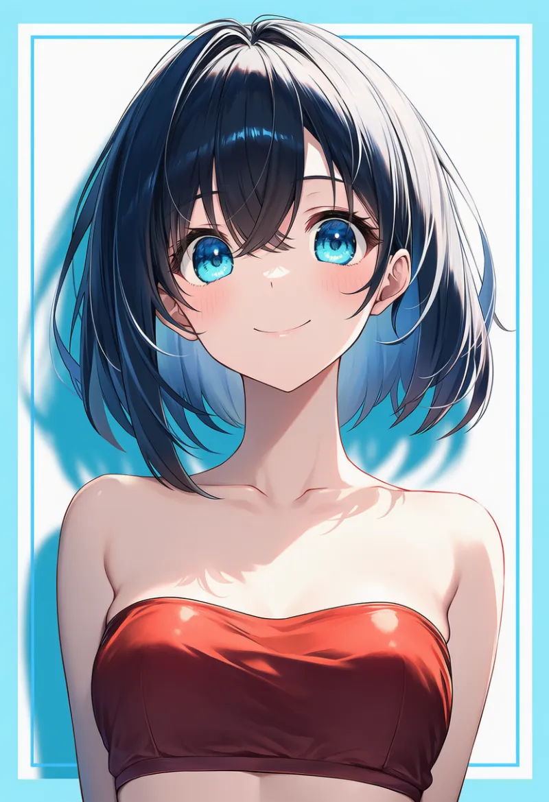 肩紐なしのビキニのAIイラストとプロンプト紹介