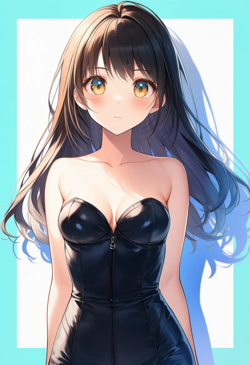 肩紐なしのボディスーツのAIイラストとプロンプト紹介