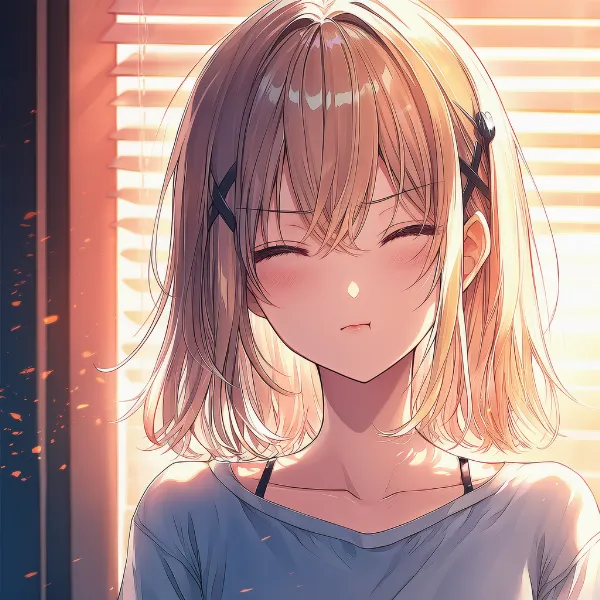 負けを認めたくない悔しさの表情プロンプト(sulking, pout, closed eyes)|AIイラスト