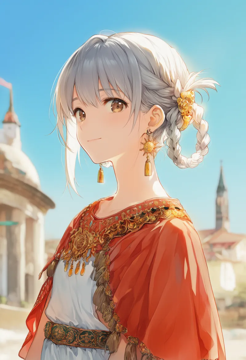 太陽モチーフ耳飾りのAIイラスト｜プロンプト紹介