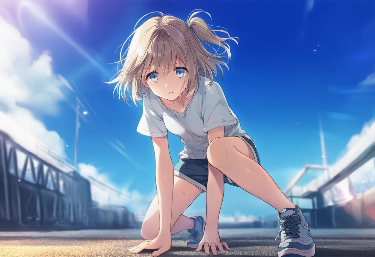 着地ポーズ(ヒーロー着地)のプロンプトとAIイラスト作例