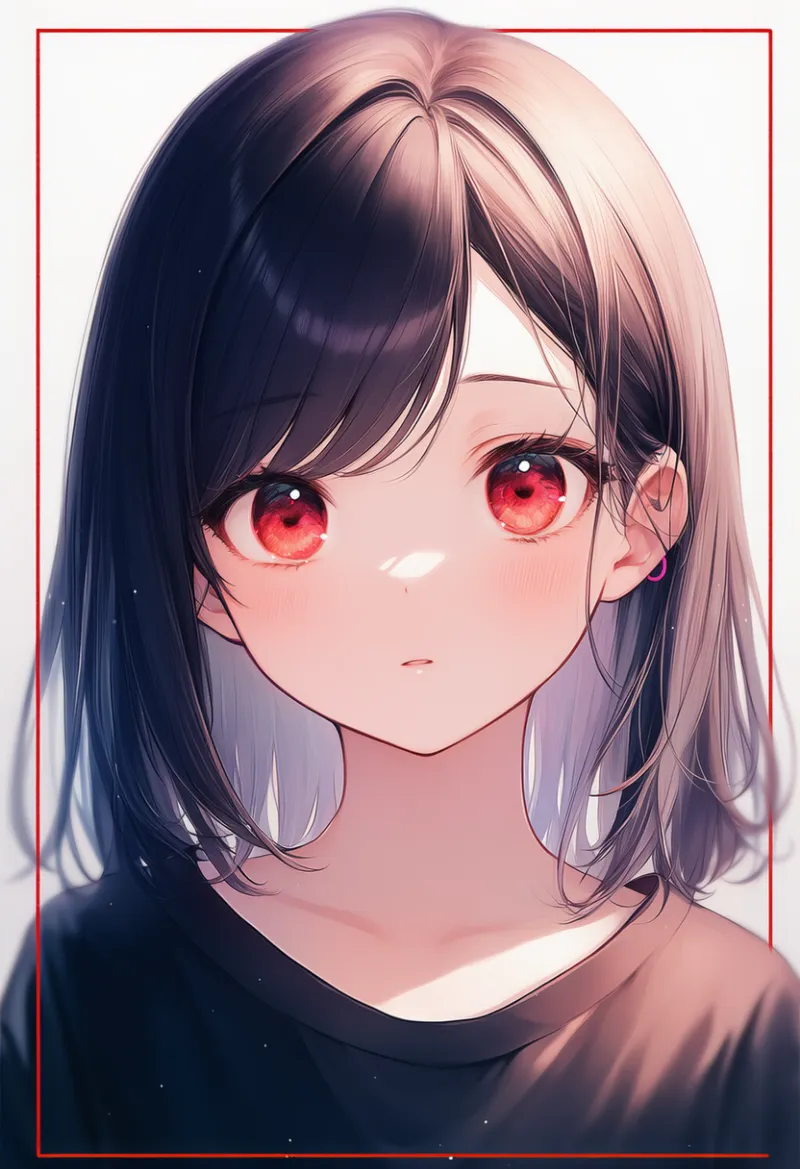 横に流した前髪のAIイラスト|プロンプト紹介