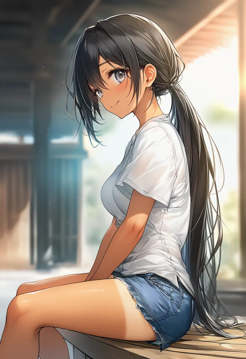 日焼け跡を再現したAIイラスト｜プロンプト紹介