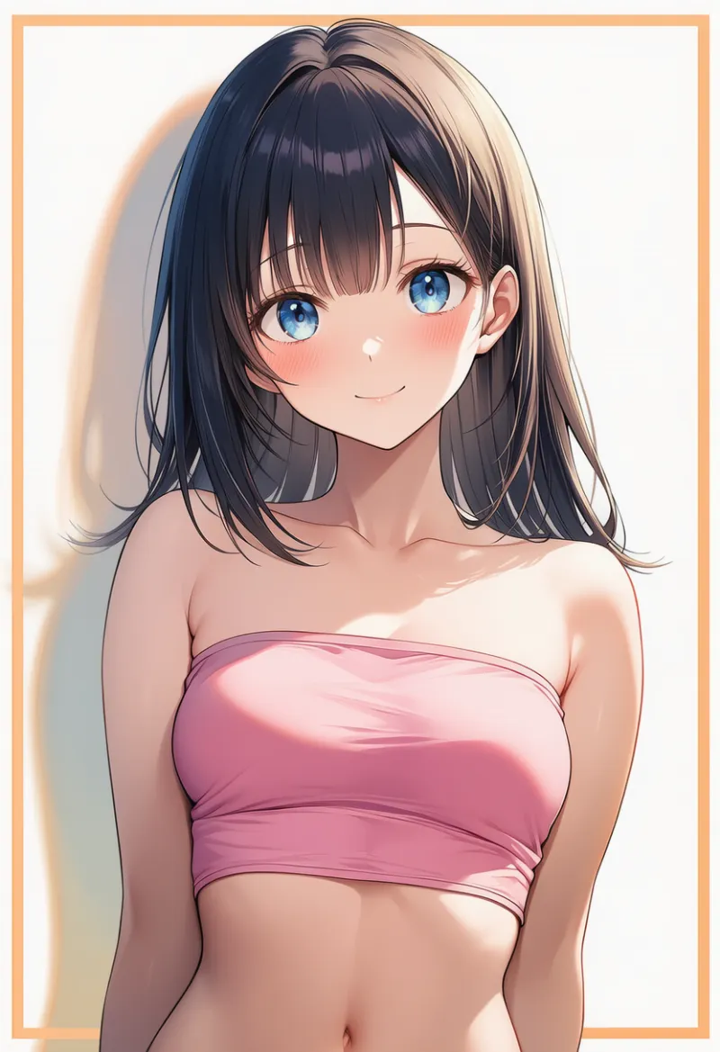 チューブトップのAIイラストとプロンプト紹介