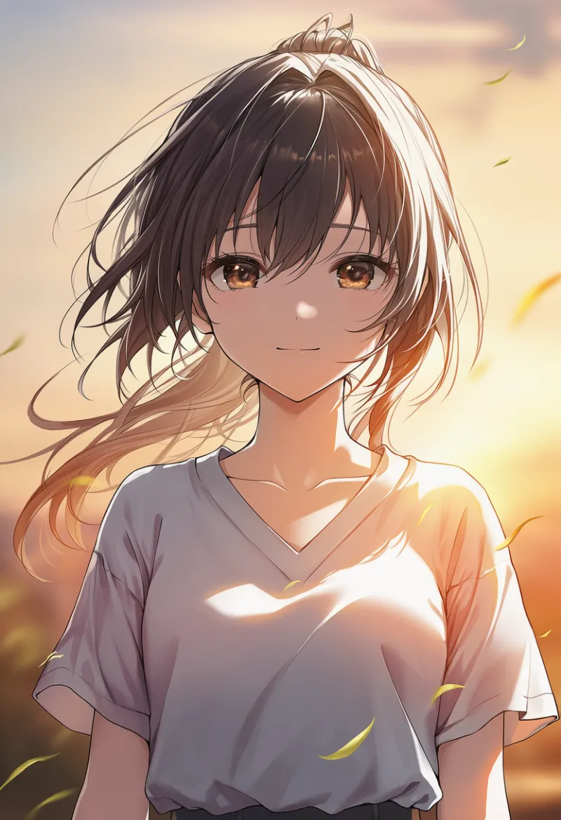 VネックのTシャツのAIイラスト｜プロンプト紹介