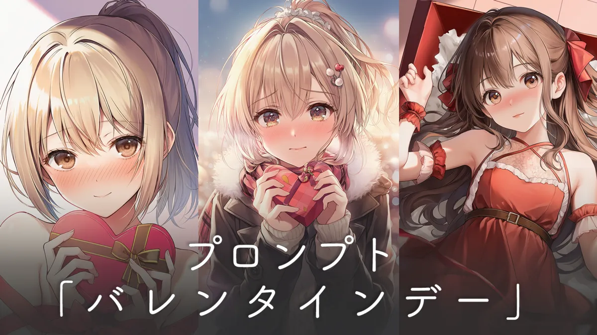バレンタインデーの作例付きプロンプト集【AIイラスト】