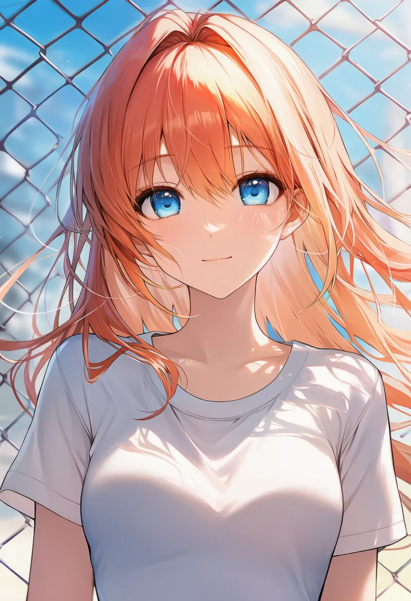 ピチピチのTシャツ（サイズが小さい）のAIイラスト｜プロンプト紹介