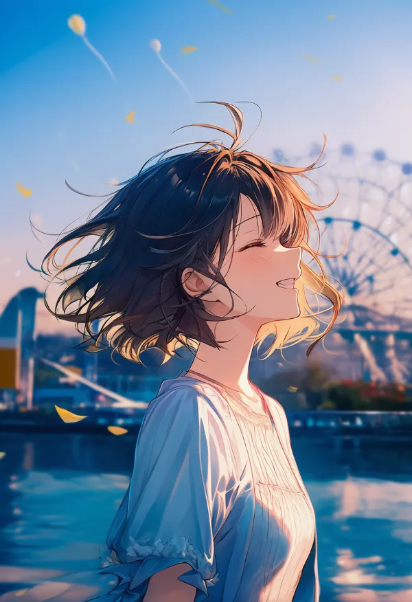 遊園地のAIイラスト