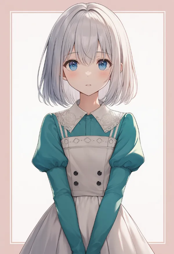 水色の袖のプロンプト｜AIイラスト