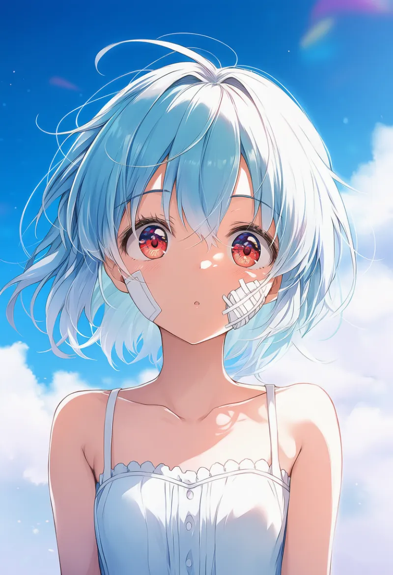 頬に包帯のプロンプト紹介とAIイラスト