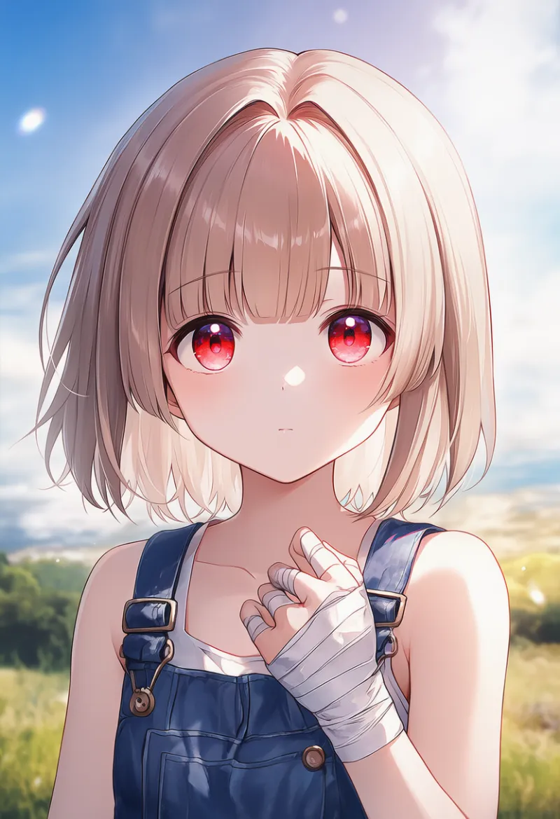 頭に巻いた包帯のプロンプト紹介とAIイラスト