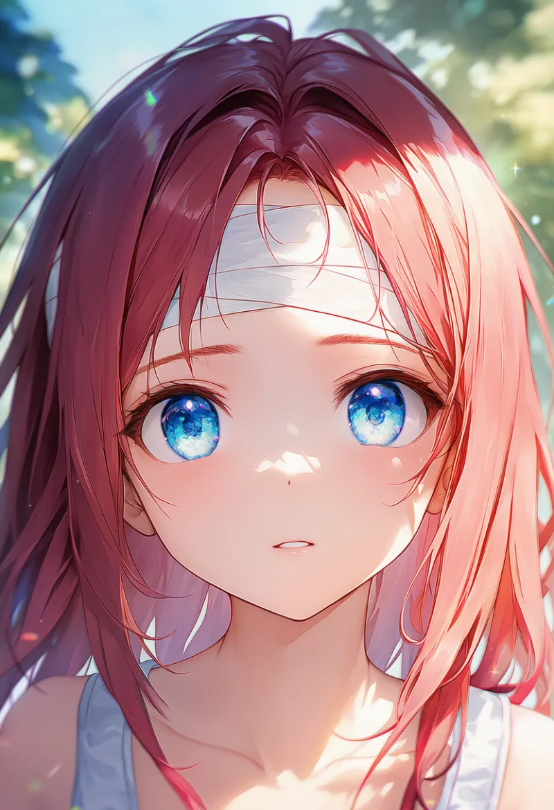 頭に巻いた包帯のプロンプト紹介とAIイラスト