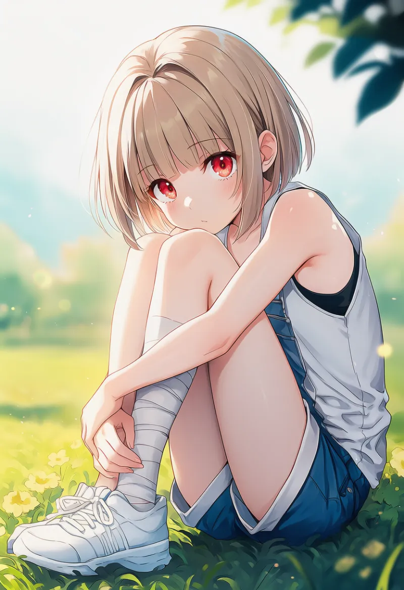 脚に巻いた包帯のプロンプト紹介とAIイラスト