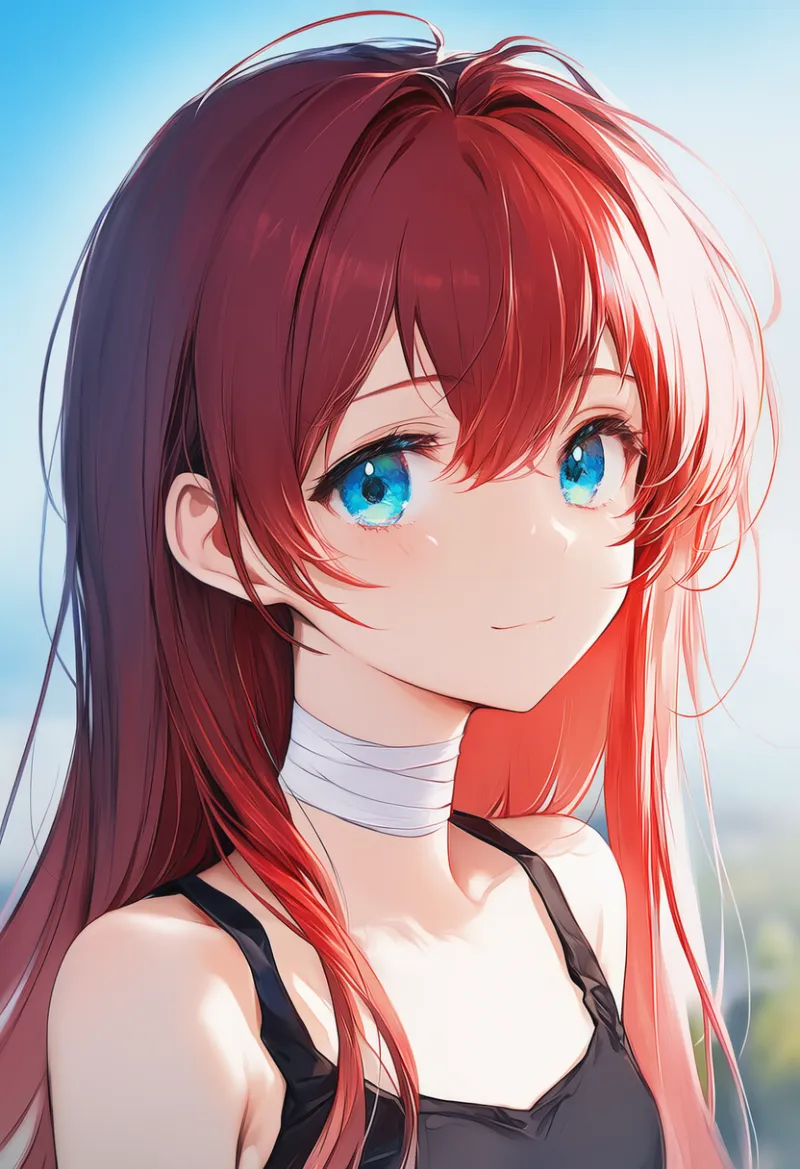 首に巻いた包帯のプロンプト紹介とAIイラスト