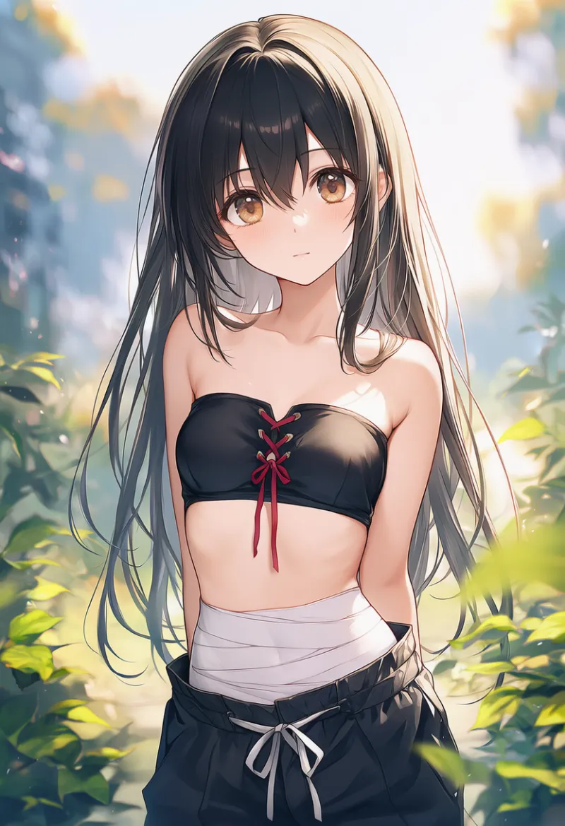 お腹に巻いた包帯のプロンプト紹介とAIイラスト