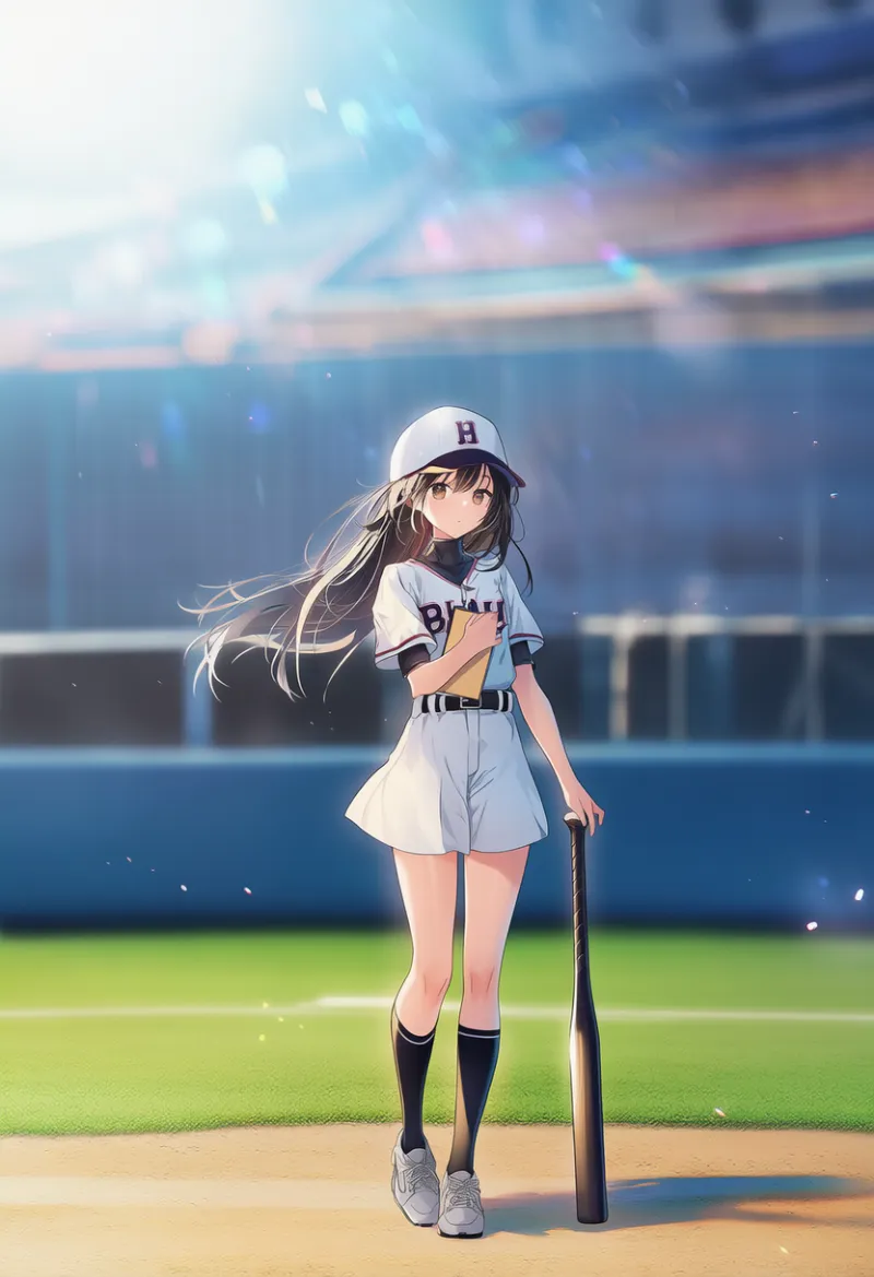 野球場のダイヤモンド部分のAIイラスト｜プロンプト紹介