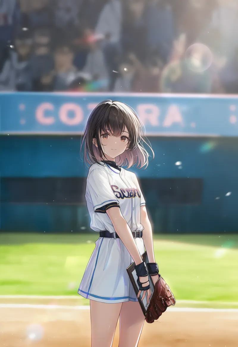 野球グラウンド背景のAIイラスト｜プロンプト紹介