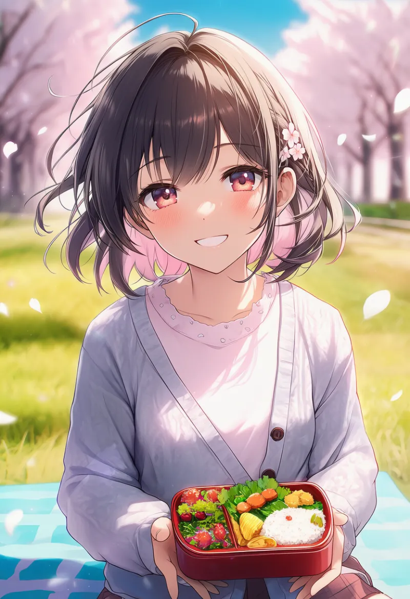 お弁当のAIイラスト｜プロンプト：bento