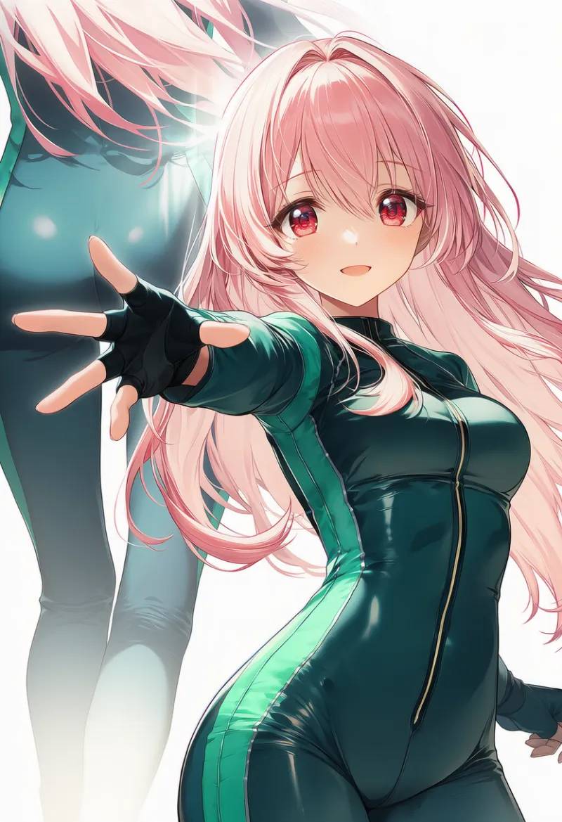 フィンガーレスグローブとバイクスーツのプロンプトとAIイラスト