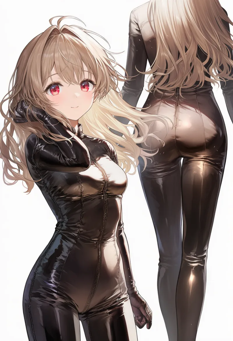 バイクスーツがピッタリ張り付いている状態のプロンプトとAIイラスト