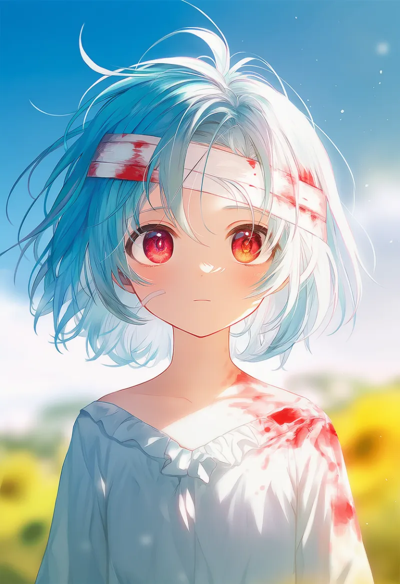 血のついた包帯のプロンプト紹介とAIイラスト