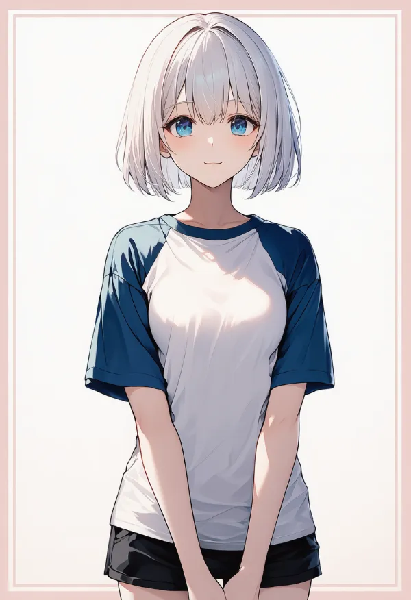 青色の袖のプロンプト｜AIイラスト