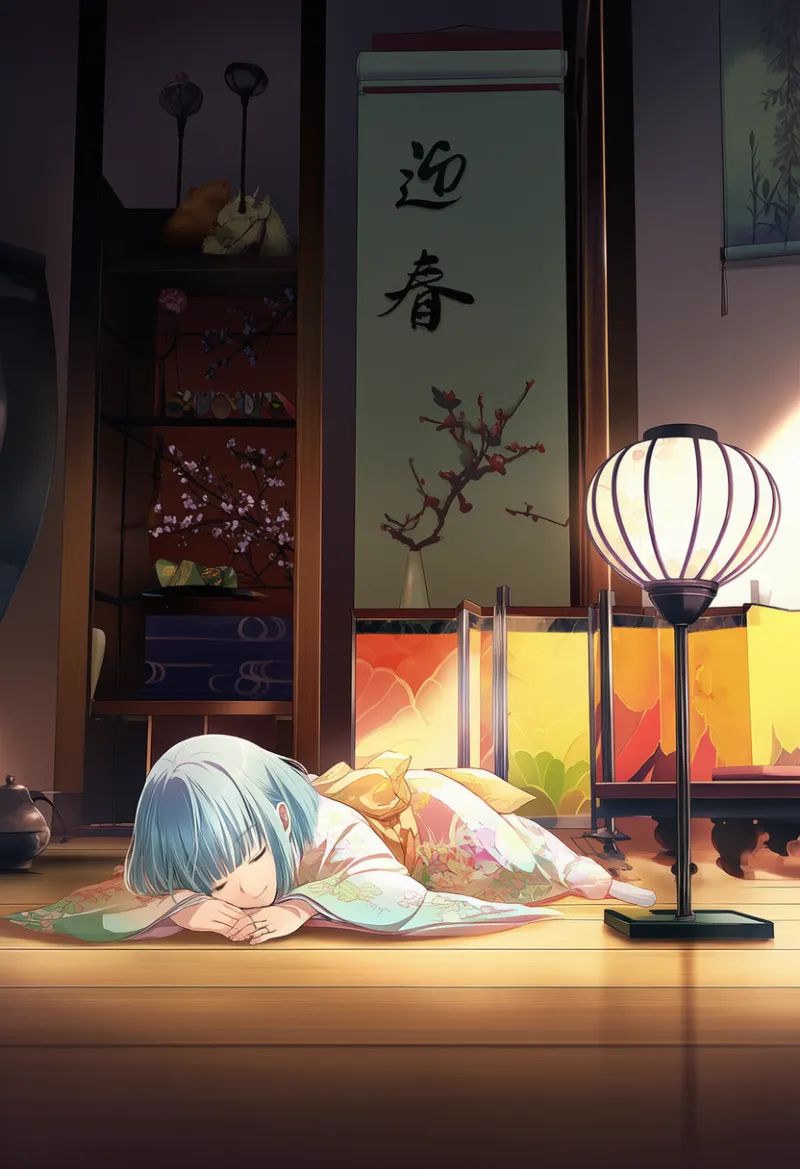 ぼんぼりのAIイラストとプロンプト紹介（ひな祭り用）