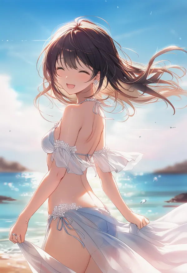 花嫁風ビキニのAIイラスト｜プロンプト紹介