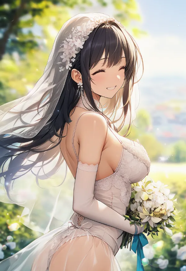 花嫁用ランジェリーのAIイラスト｜プロンプト紹介