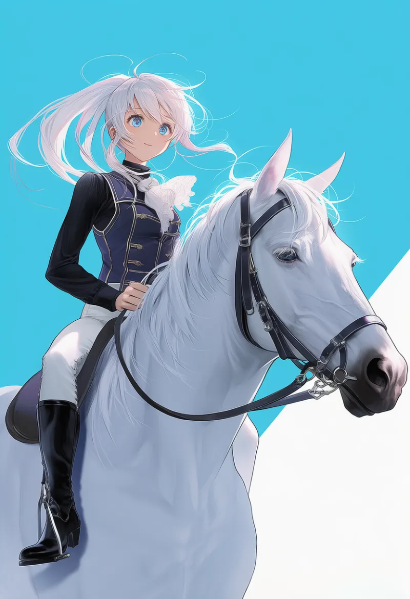 頭絡のプロンプト紹介：乗馬に関するAIイラスト