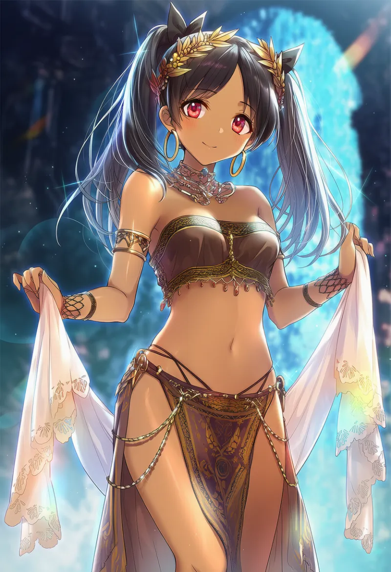 茶色の腰布のAIイラスト｜プロンプト紹介