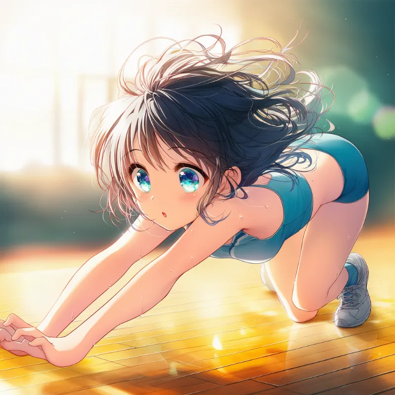 キャットストレッチ（cat stretch）のプロンプトとAIイラスト