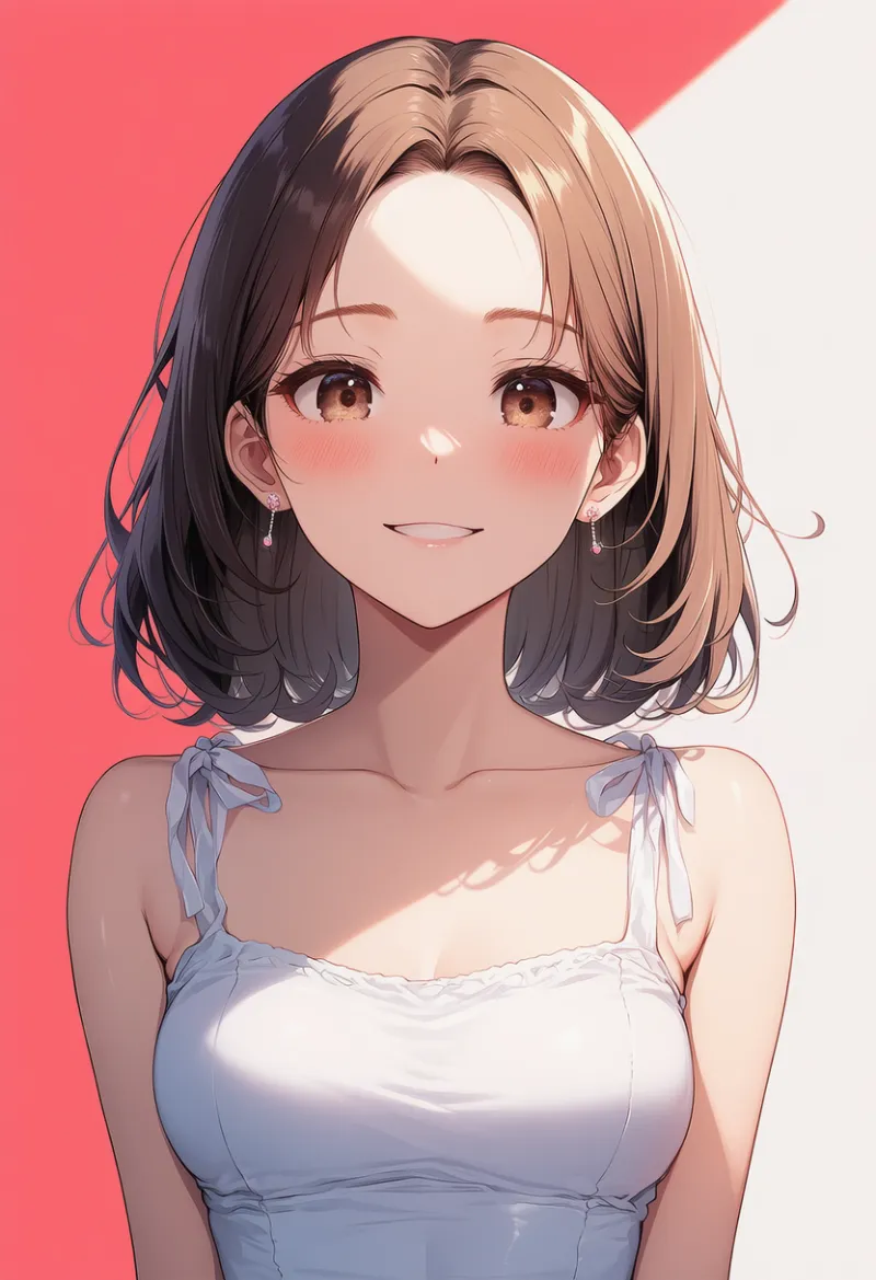 おでこを出す状態のAIイラスト｜プロンプト紹介