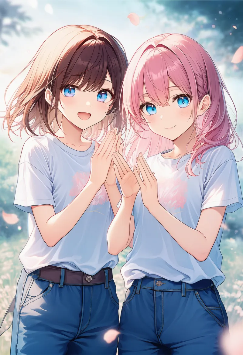 手を叩くAIイラスト|プロンプト:clapping