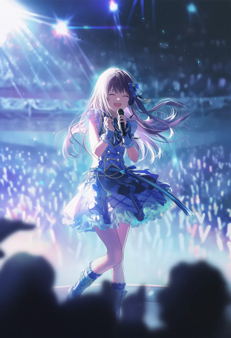 ライブ・コンサート会場のプロンプト｜アイドルステージのAIイラスト
