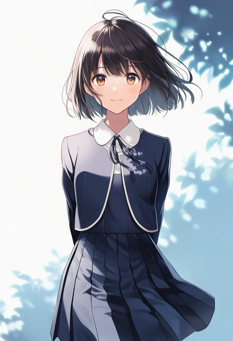 ボレロ制服(学生服)を再現したAIイラスト|プロンプト紹介