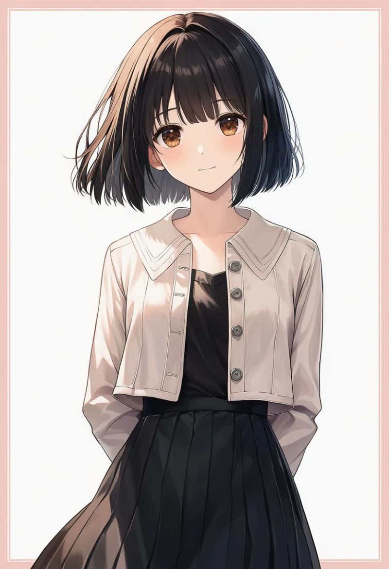 ボレロのプロンプト:cropped jacket|AIイラスト